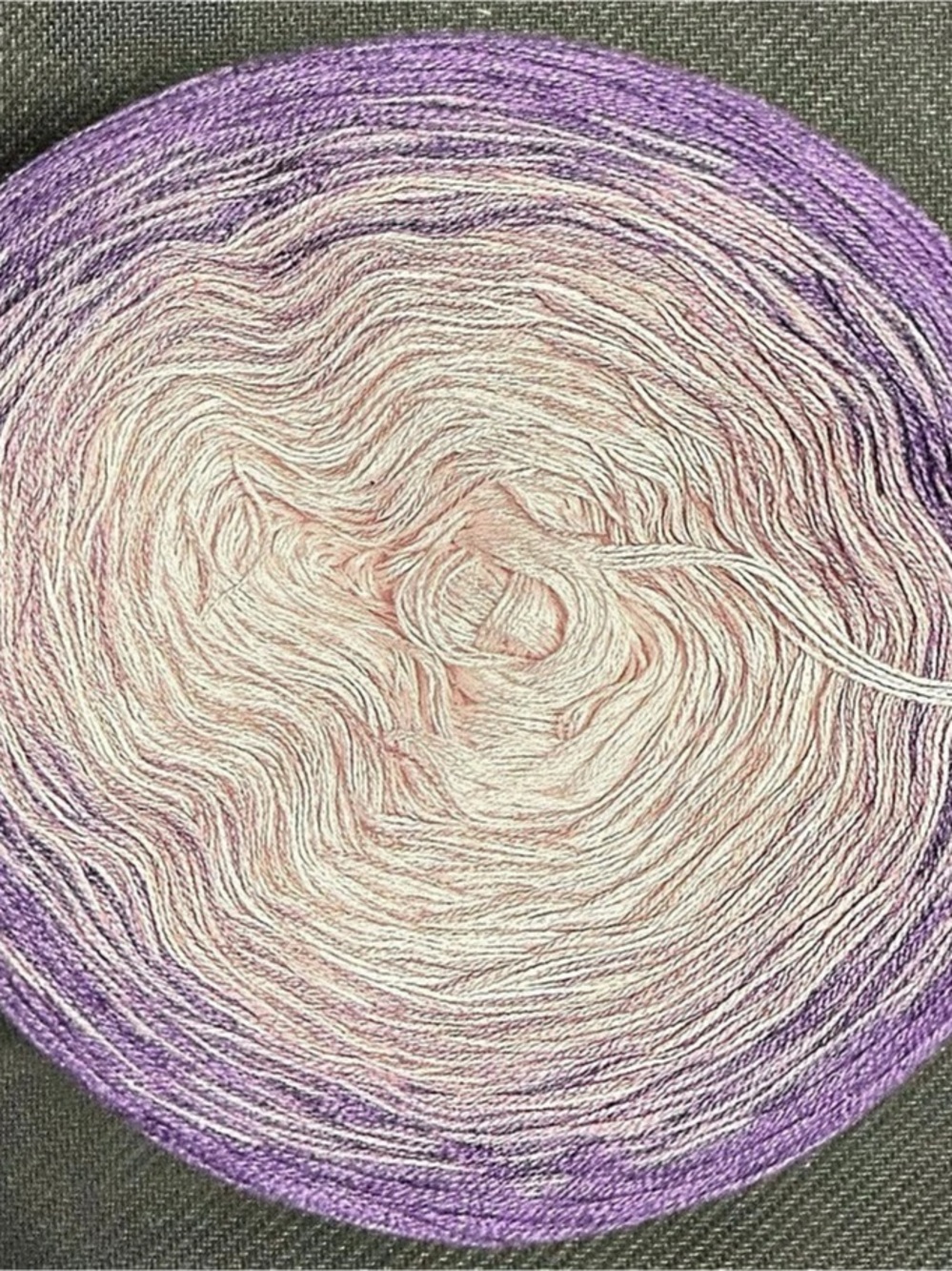 wolltraum Be my Baby / Hope/Creme yarn Gradient Cotton Acrylic Yarn Cake